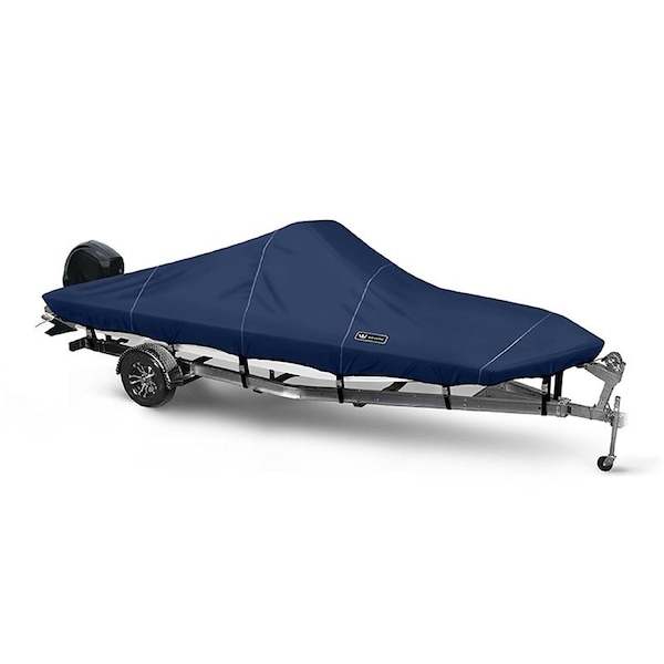 Eevelle Boat Cover ALUMINUM V JON Center Console Inboard Fits 21ft 6in L up to 96in W Navy WSAVJCC2196-NVY - main